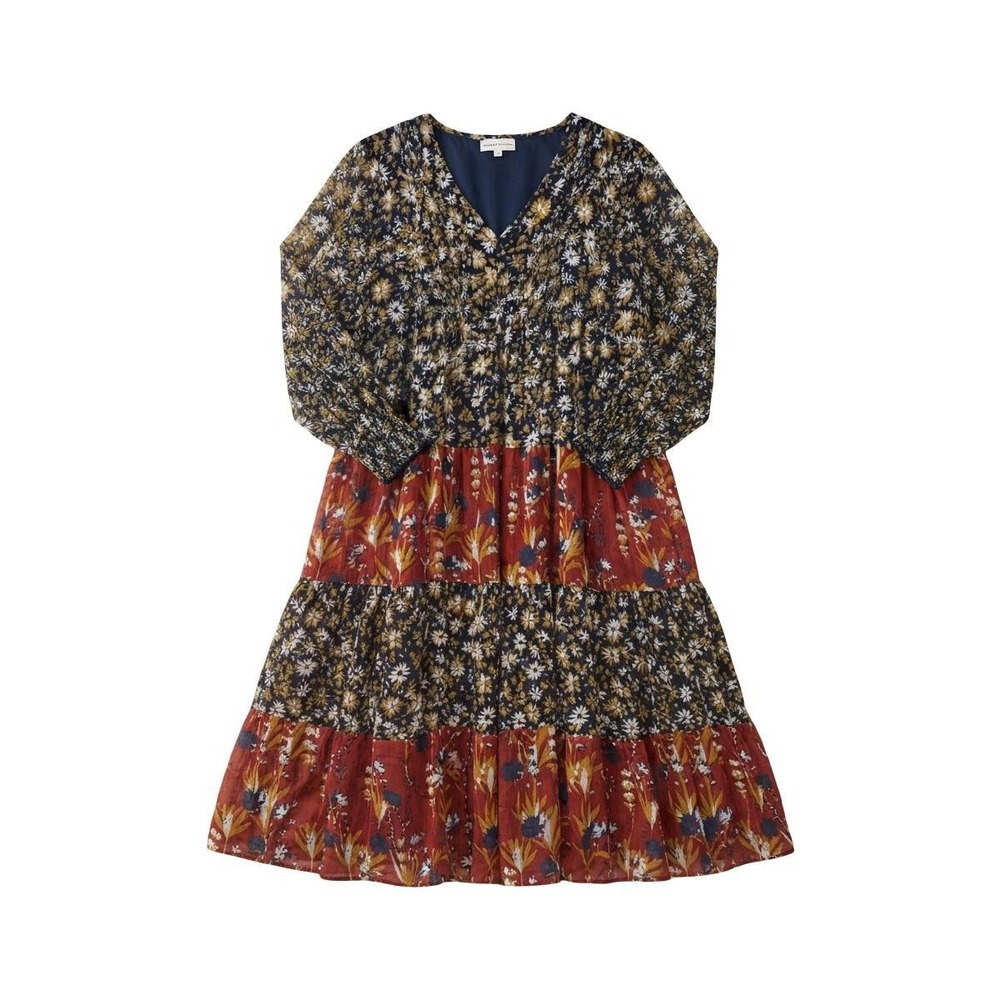 NEW Bohera Hannah Lodene Drop Empire Dress Floral Tiered Boho Midi NWT Size M
